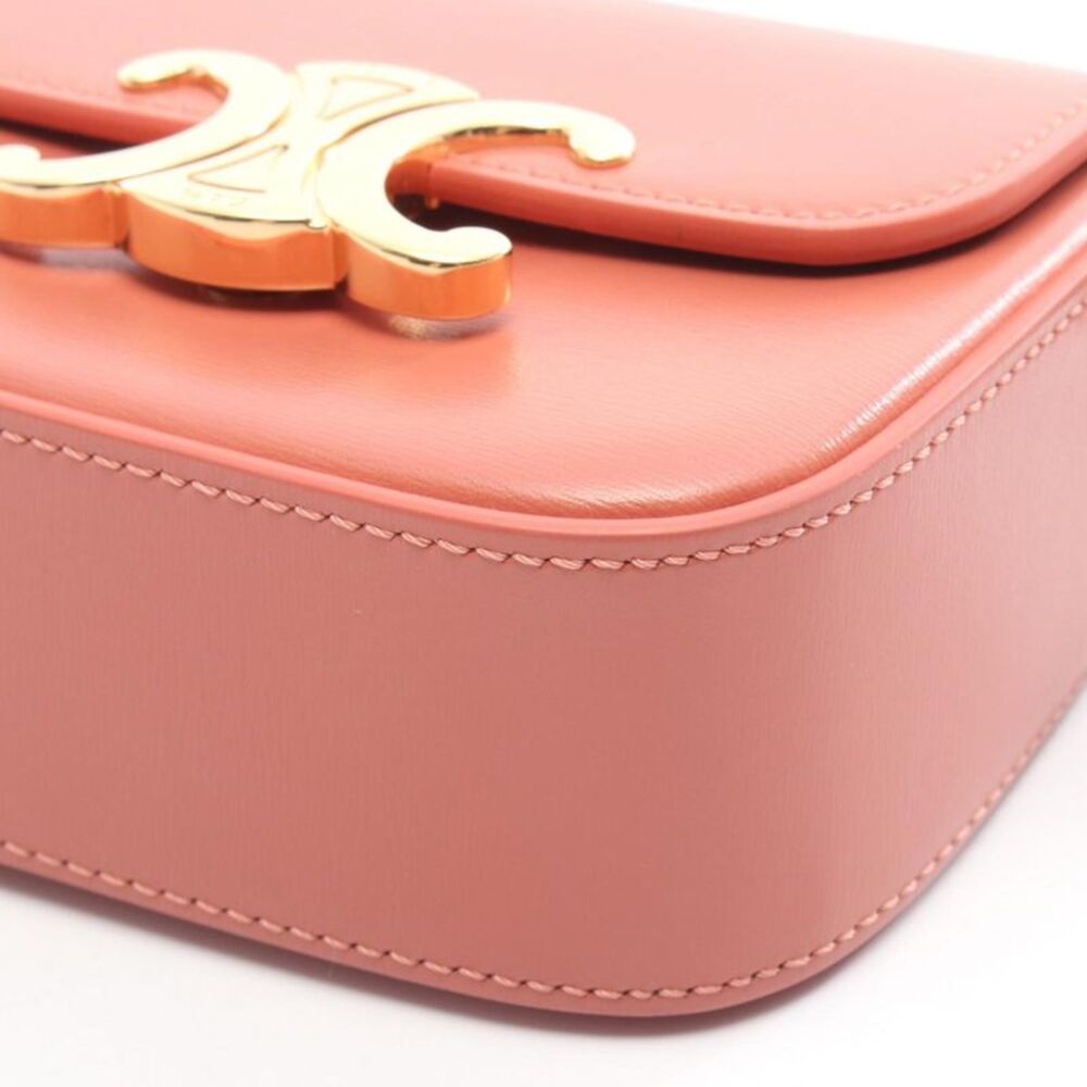 Celine Mini Claude Shoulder Bag Leather Orange - Picture 5 of 5